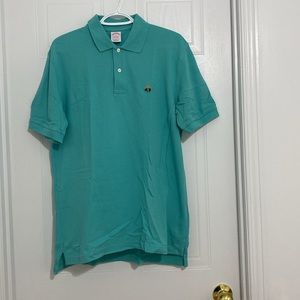 Brooks Brothers Original Fit Sky Blue Performance Polo Size Medium ( 51 A )